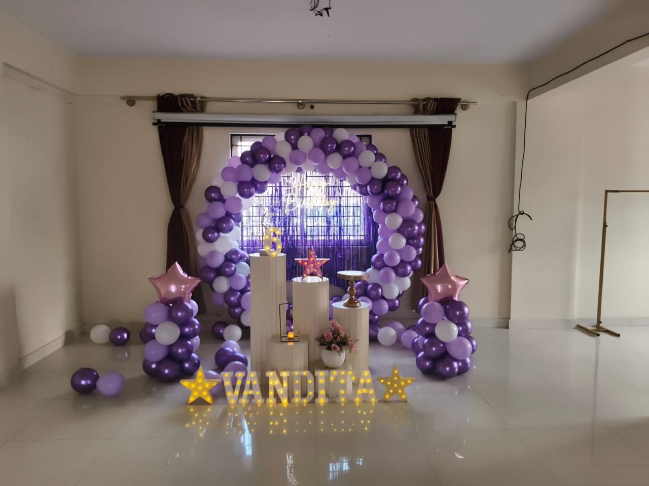 Purple Balloon Arch view 2