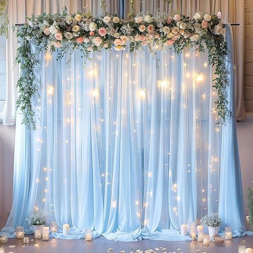 Floral Curtain Backdrop