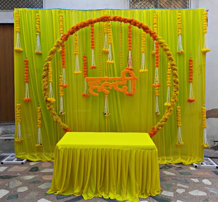 Yellow Floral Mandap Decor