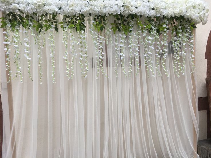 White Floral Backdrop
