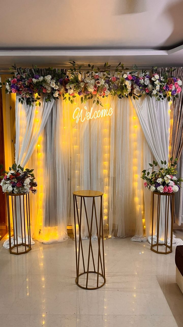 Welcome Decor with Fairy Lights