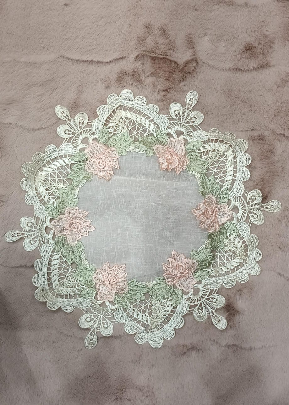 Embroidered Lace Table Mat view 2