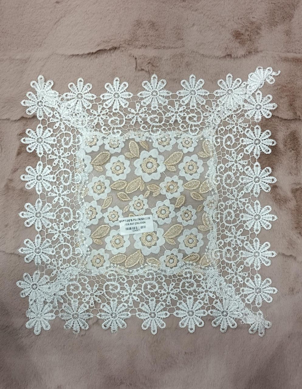 Embroidered Lace Table Cover view 2