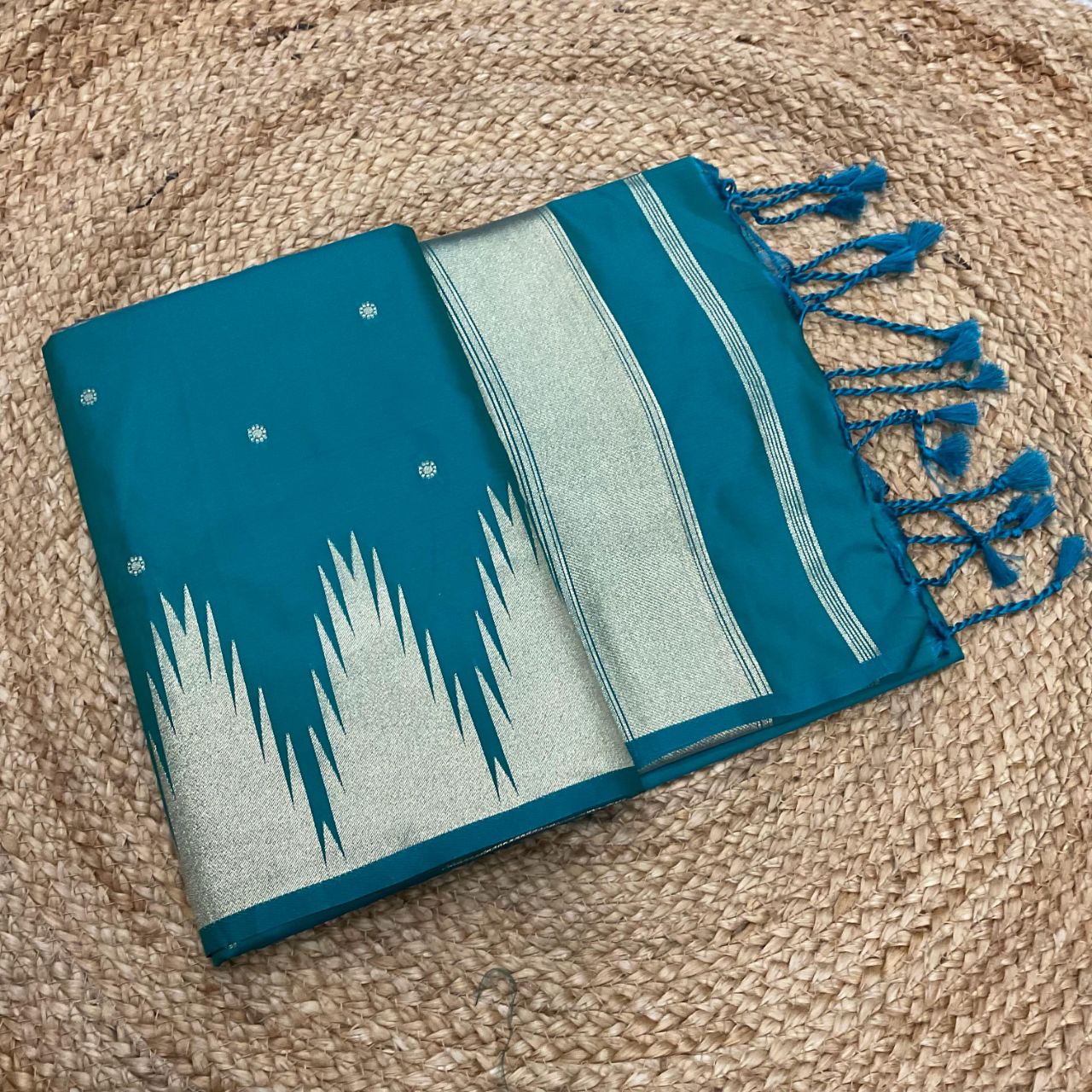 Temple Border Teal Blue-green view 2