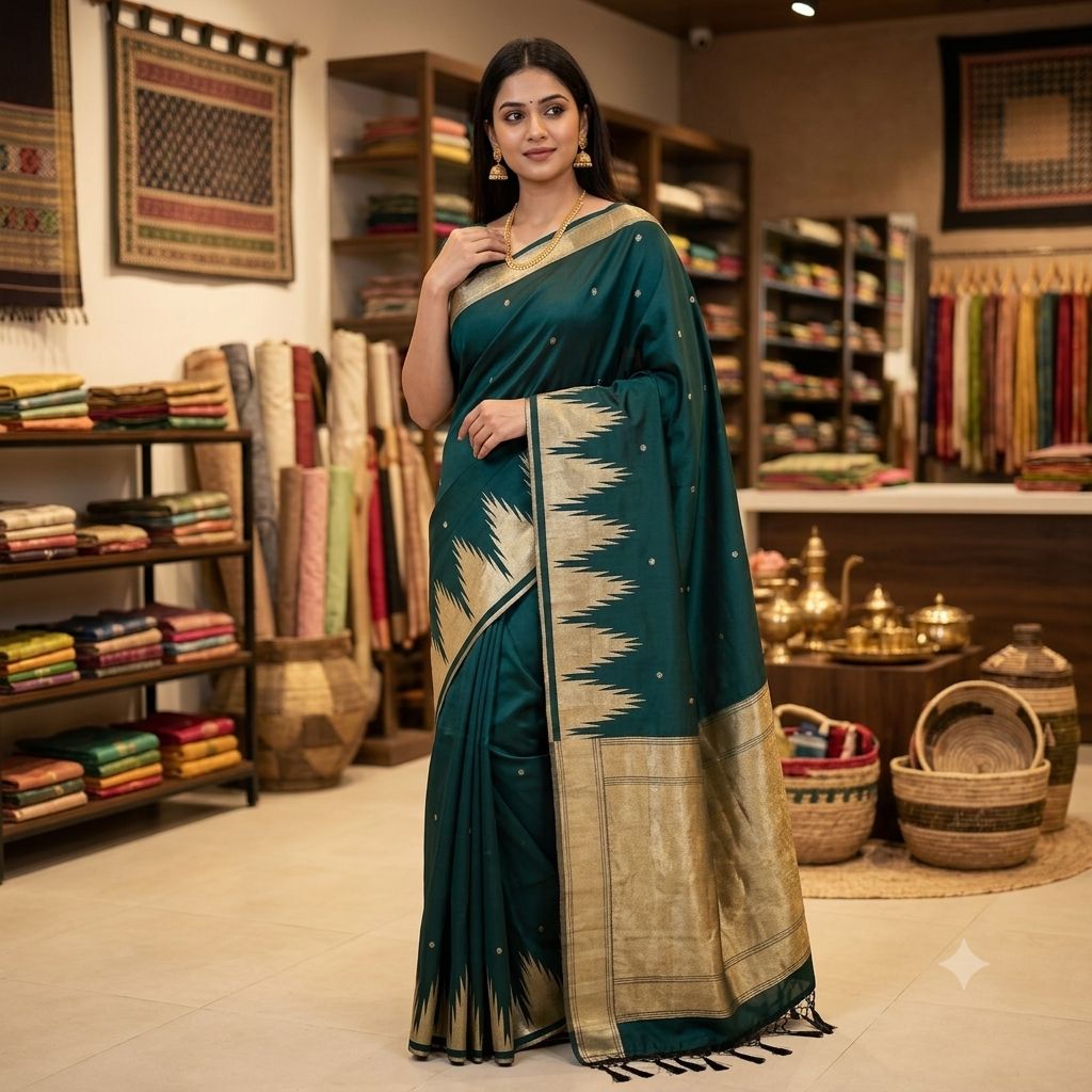 TEMPLE BORDER DARK GREEN