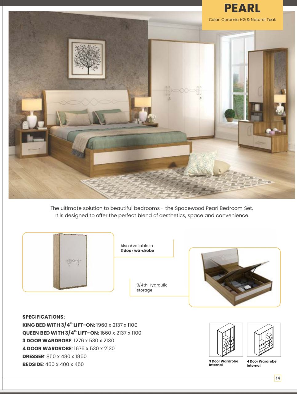 Spacewood Pearl Bedroom Set