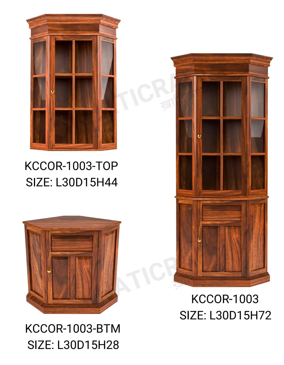 Wooden Corner Cabinet