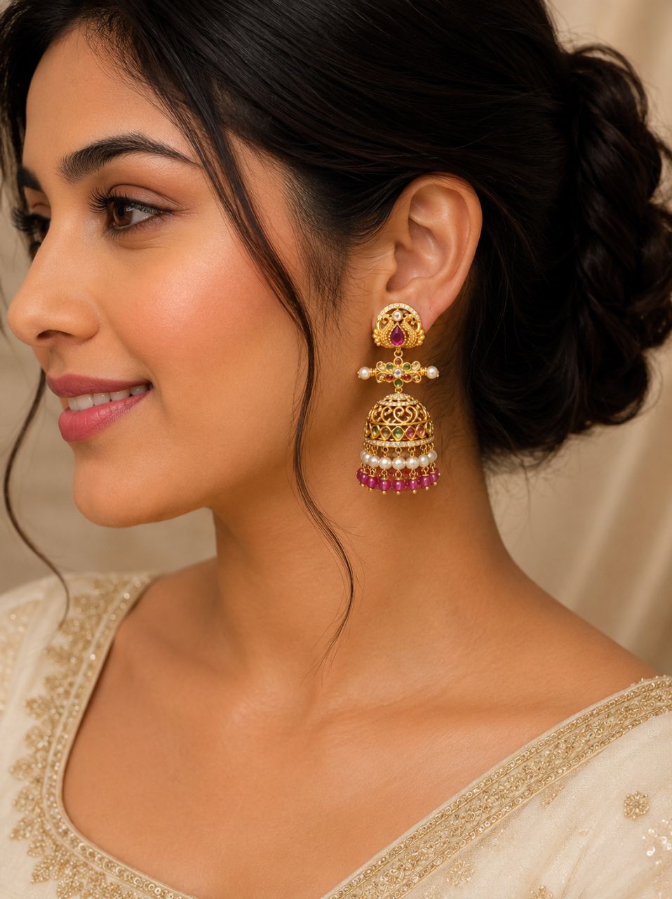 Side Drop Jhumka view 2
