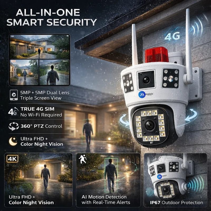 Malzic All-in-One Smart Security Camera view 2