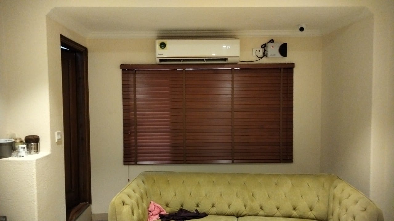 Brown Wooden Blinds view 2