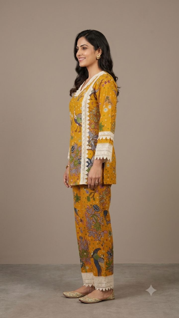 Ethnic Floral Kurta Set view 2