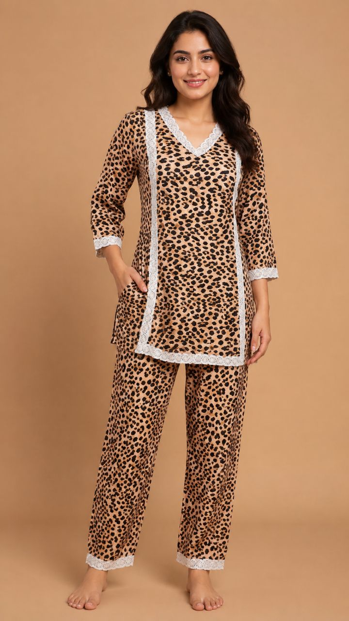 Leopard Print Pajama Set