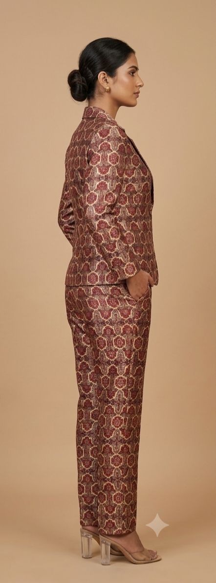 Blazer Set Silk Brown view 2