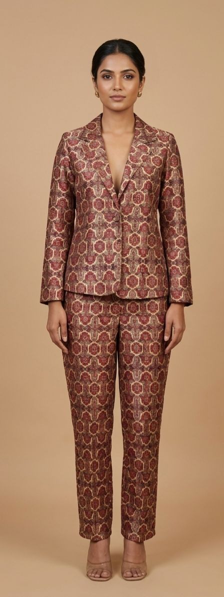Blazer Set Silk Brown