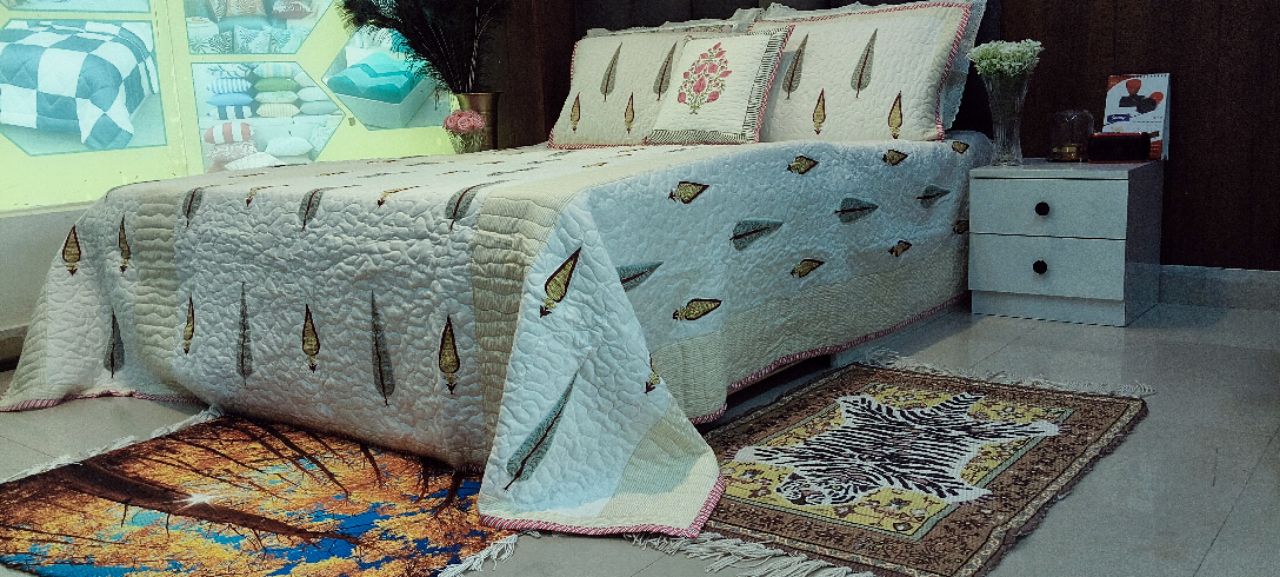Elegant Quilted Bed Cover view 3