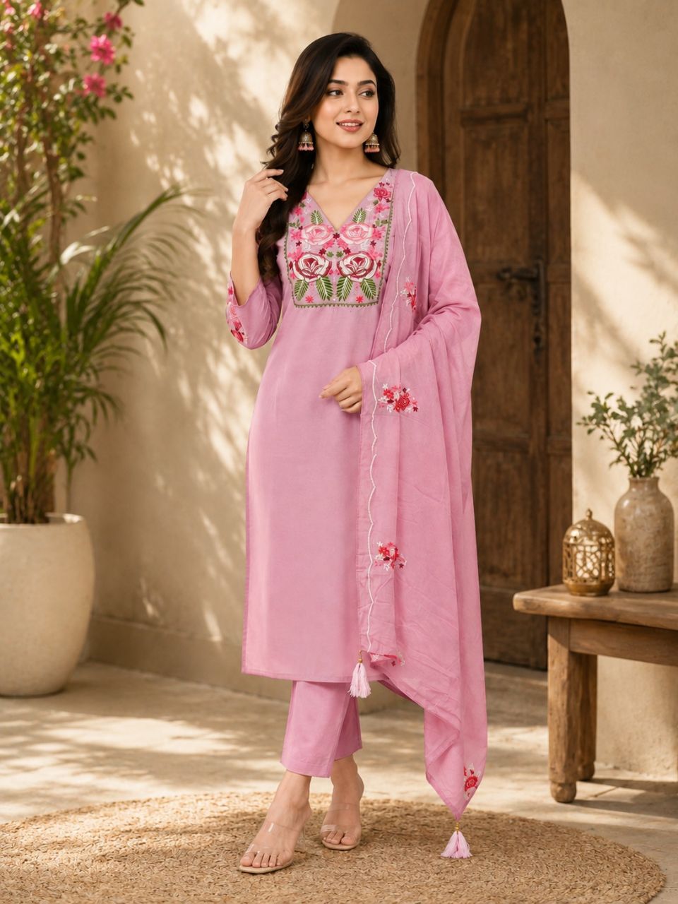Elegant Embroidered Kurta view 4