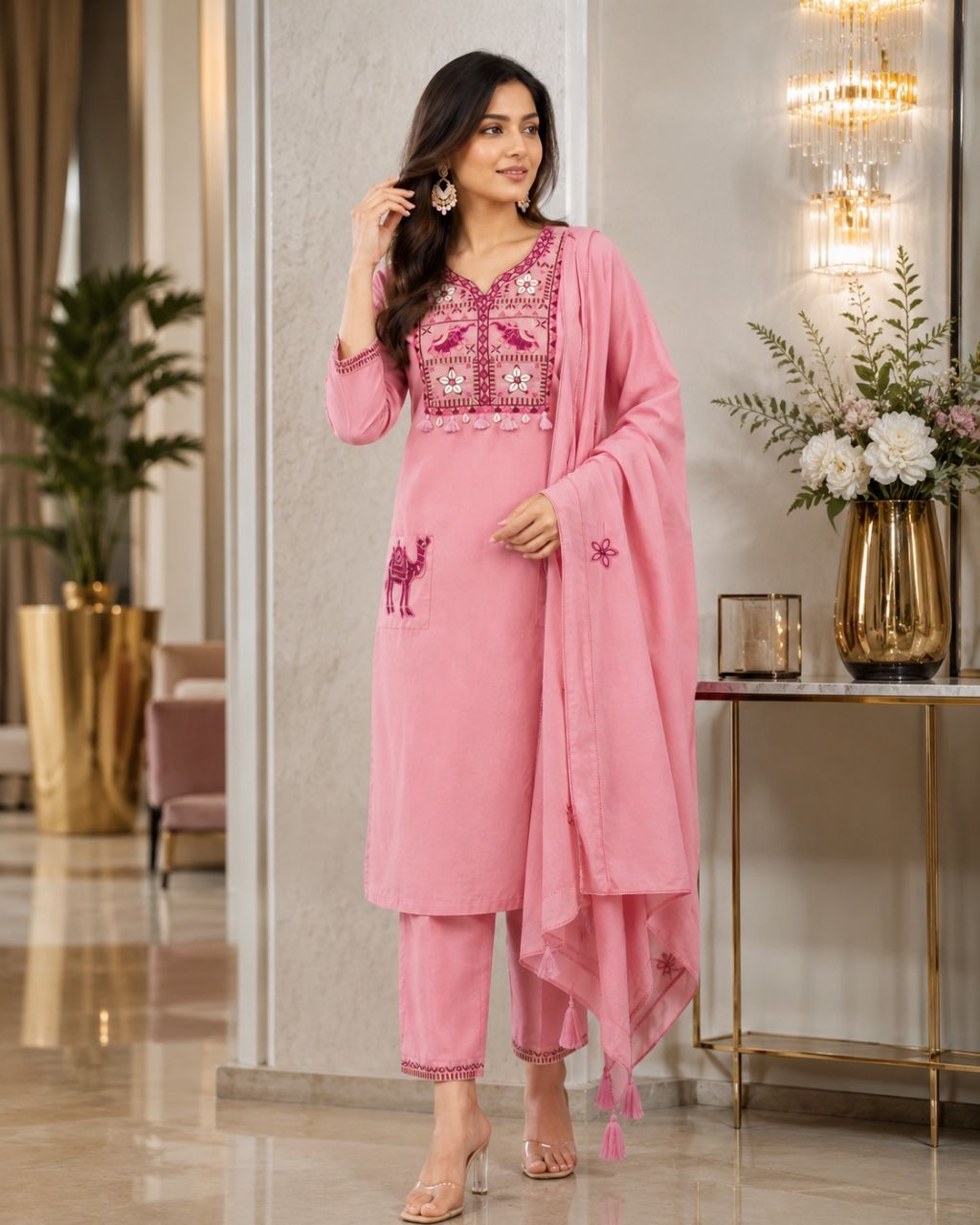 Elegant Embroidered Kurta view 5