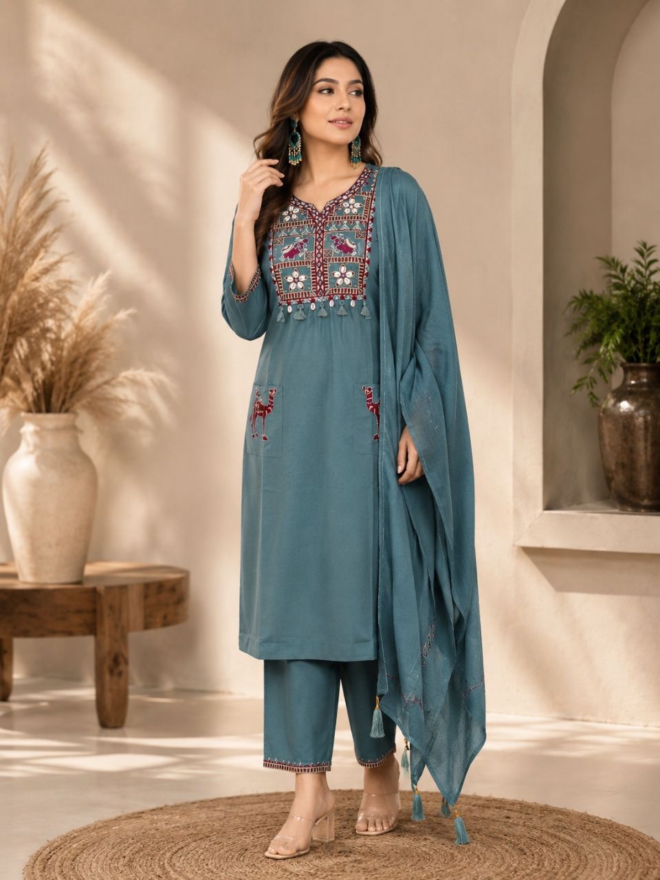 Elegant Embroidered Kurta view 9