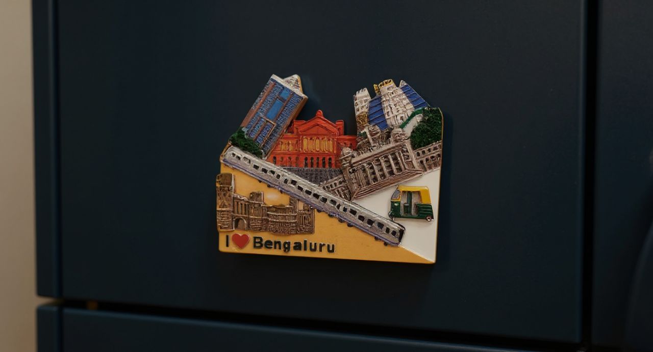 I Love Bengaluru Fridge Magnet 3/3.5" view 2