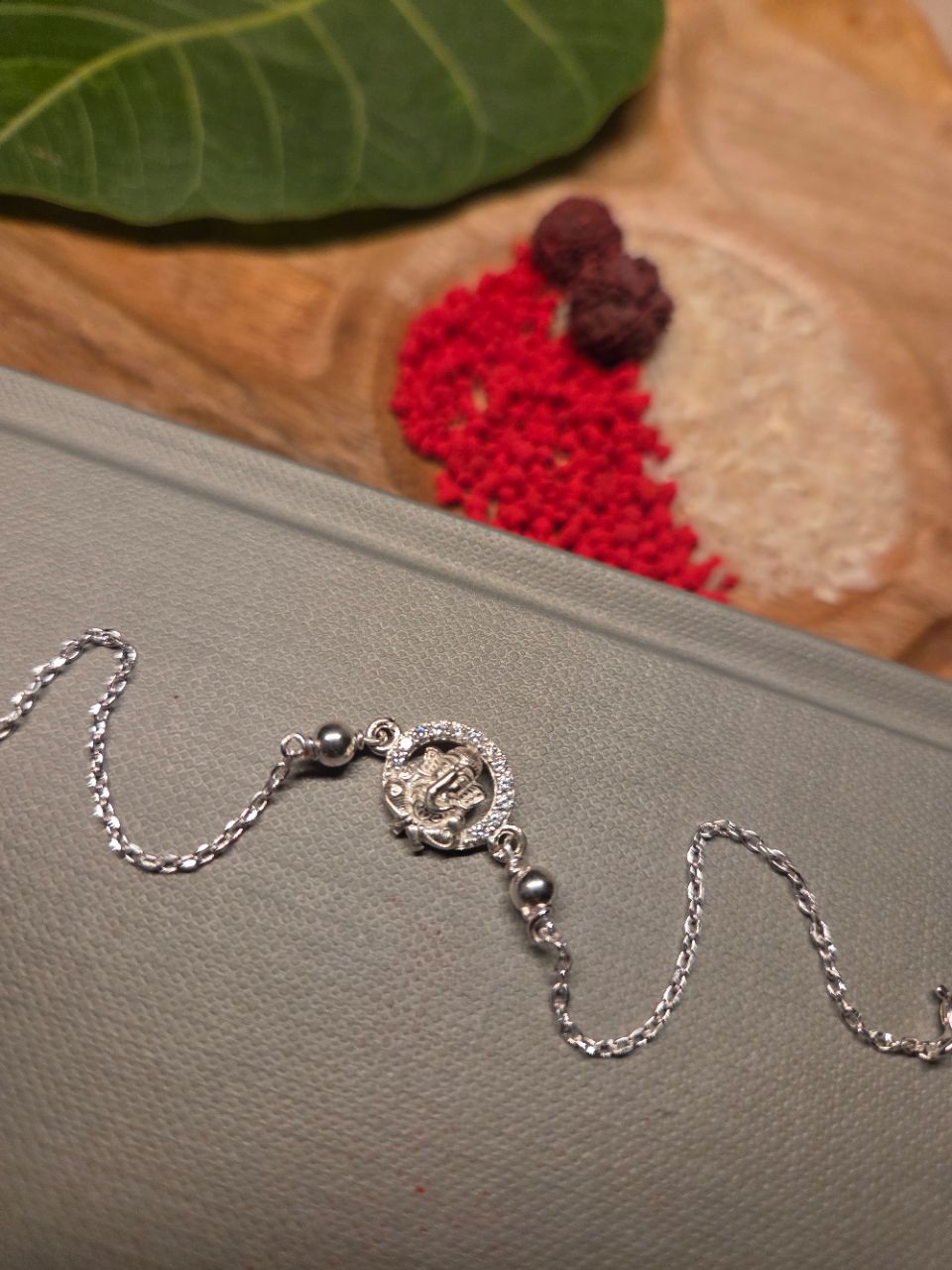 925 Silver Ganesh Rakhi view 2