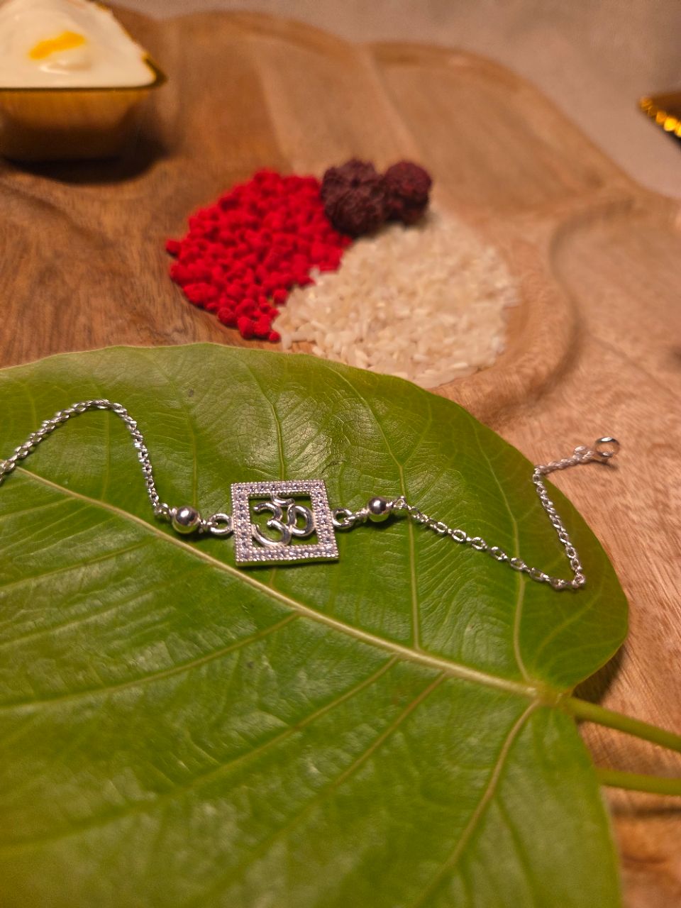 925 Silver Om RAKHI view 3