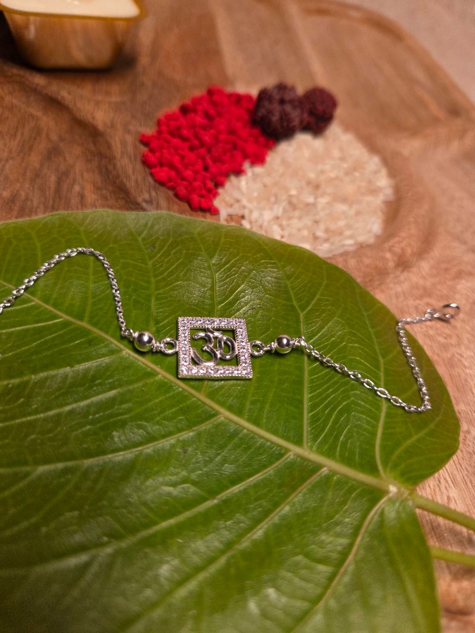 925 Silver Om RAKHI view 2