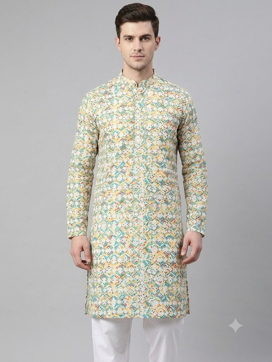 Cotton Printed Kurta Fana view 2