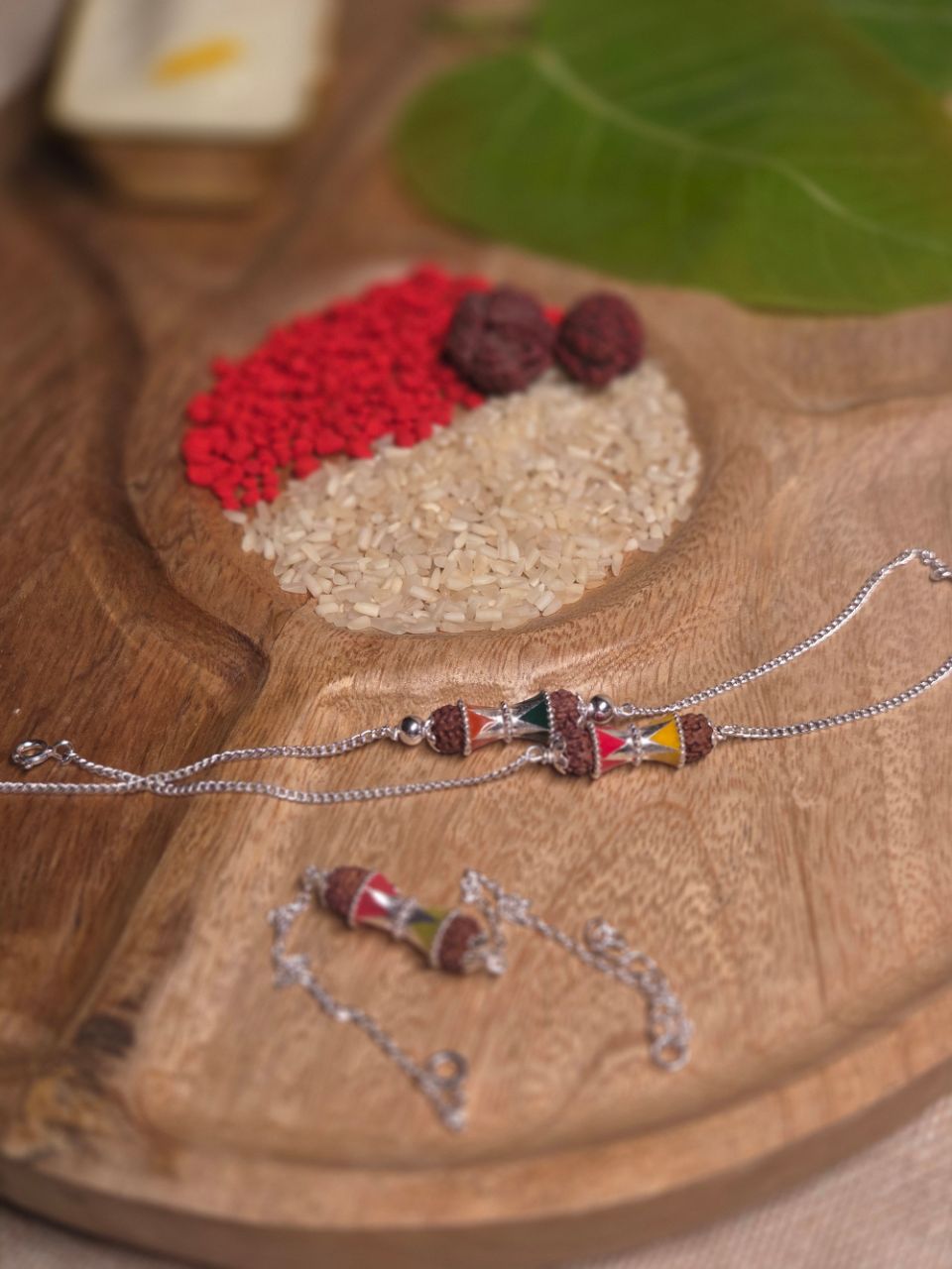 925 Silver Rakhi Damru view 3