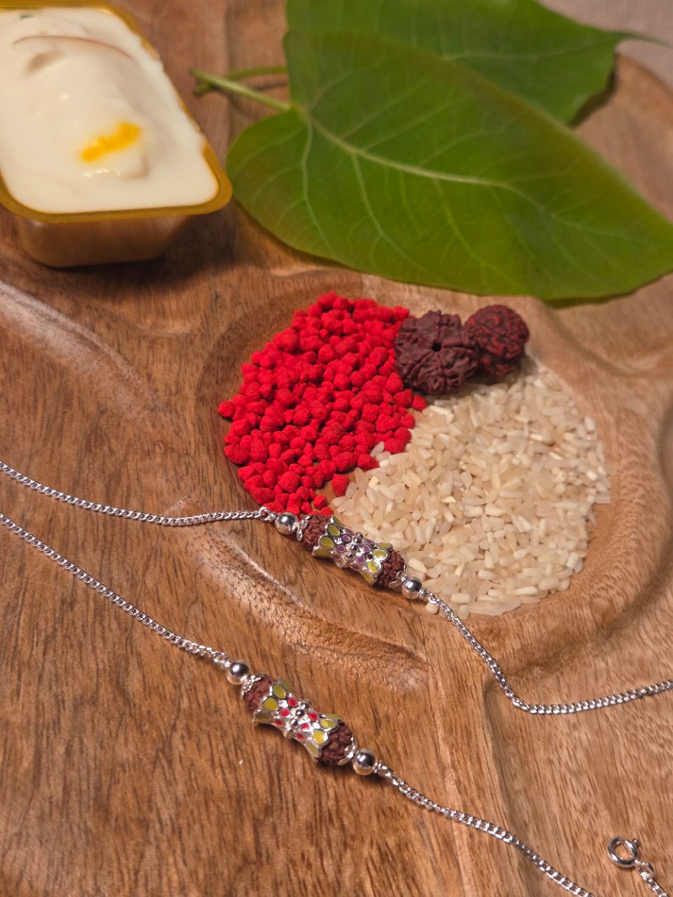 Damru Rudraksh Rakhi view 2