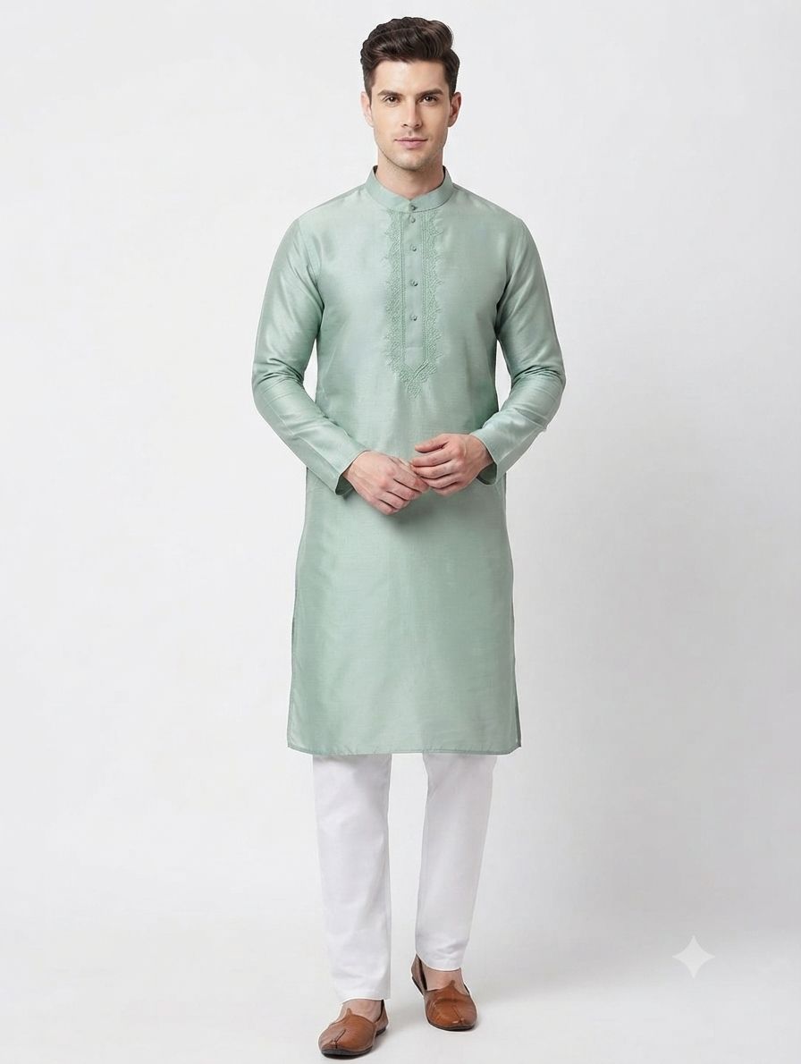 Silk Kurta Dupion view 5