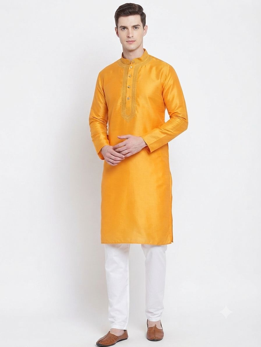Silk Kurta Dupion view 3