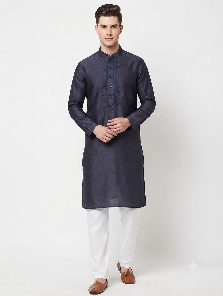 Silk Kurta Dupion view 4