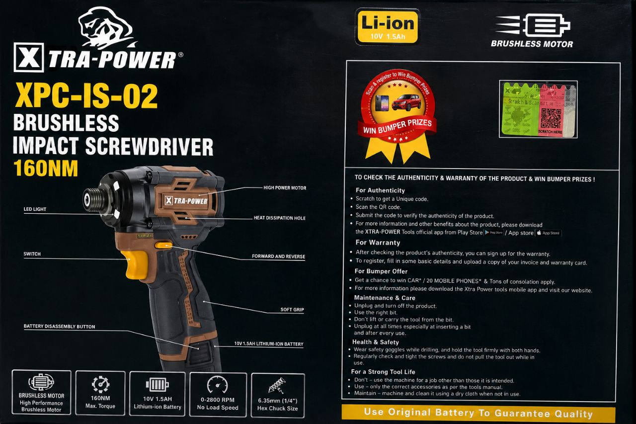 Xtra-Power Brushless Impact Screwdriver XPC-IS-02