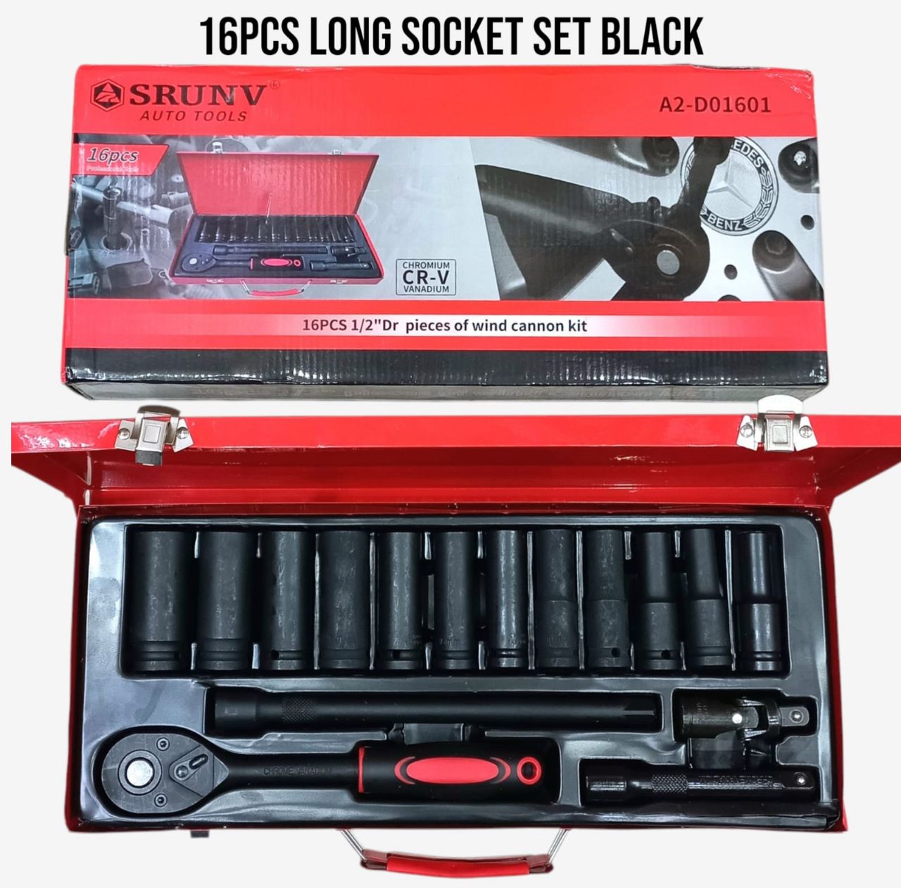 SRUNV 16PCS Long Socket Set