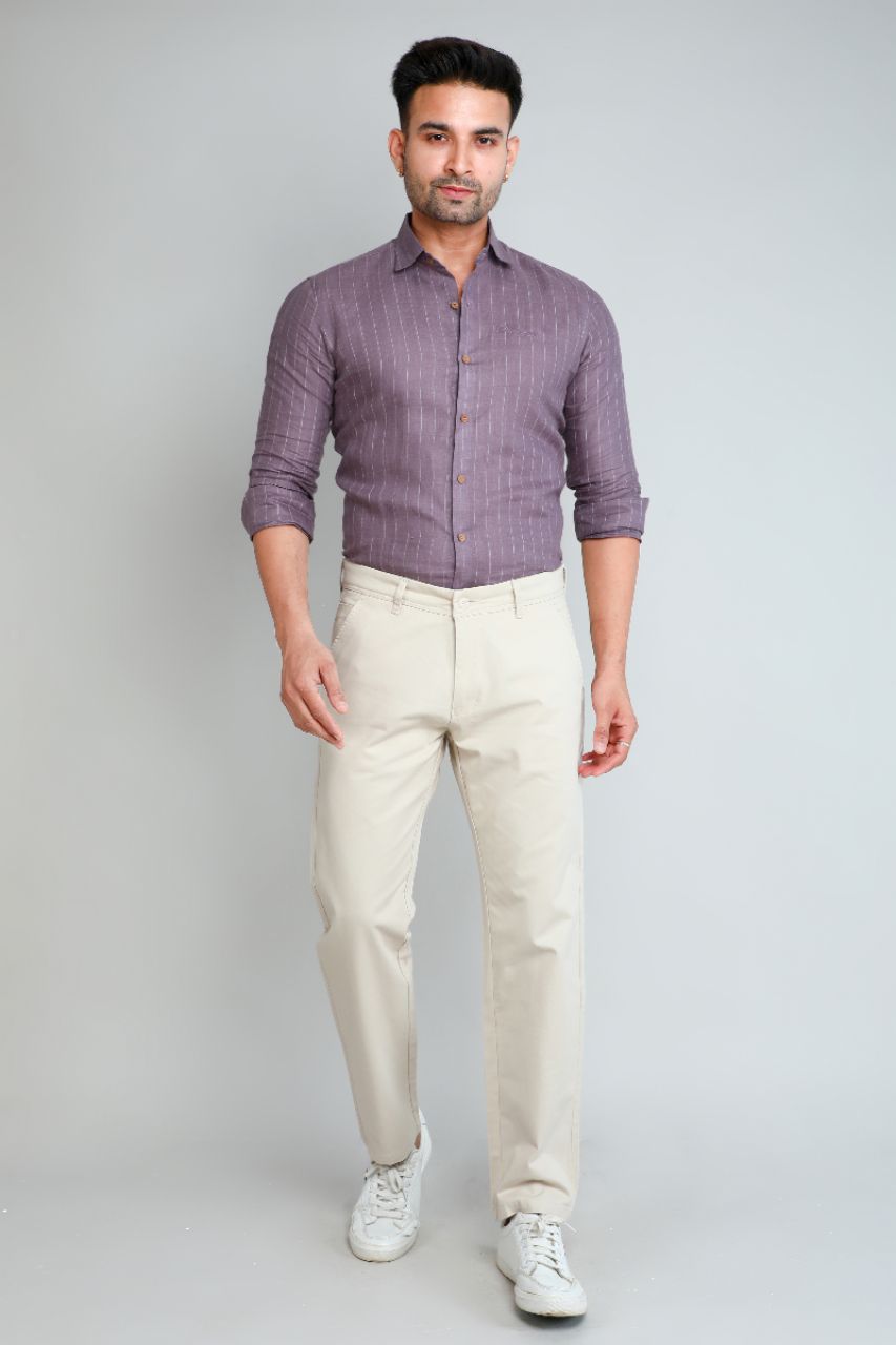 Cream Chinos Pants