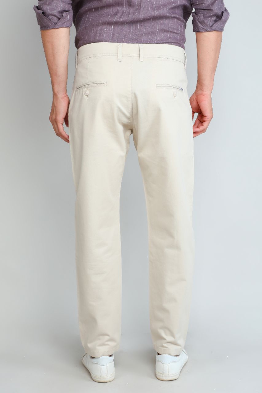 Cream Chinos Pants view 4