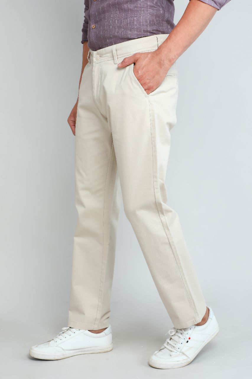 Cream Chinos Pants view 5