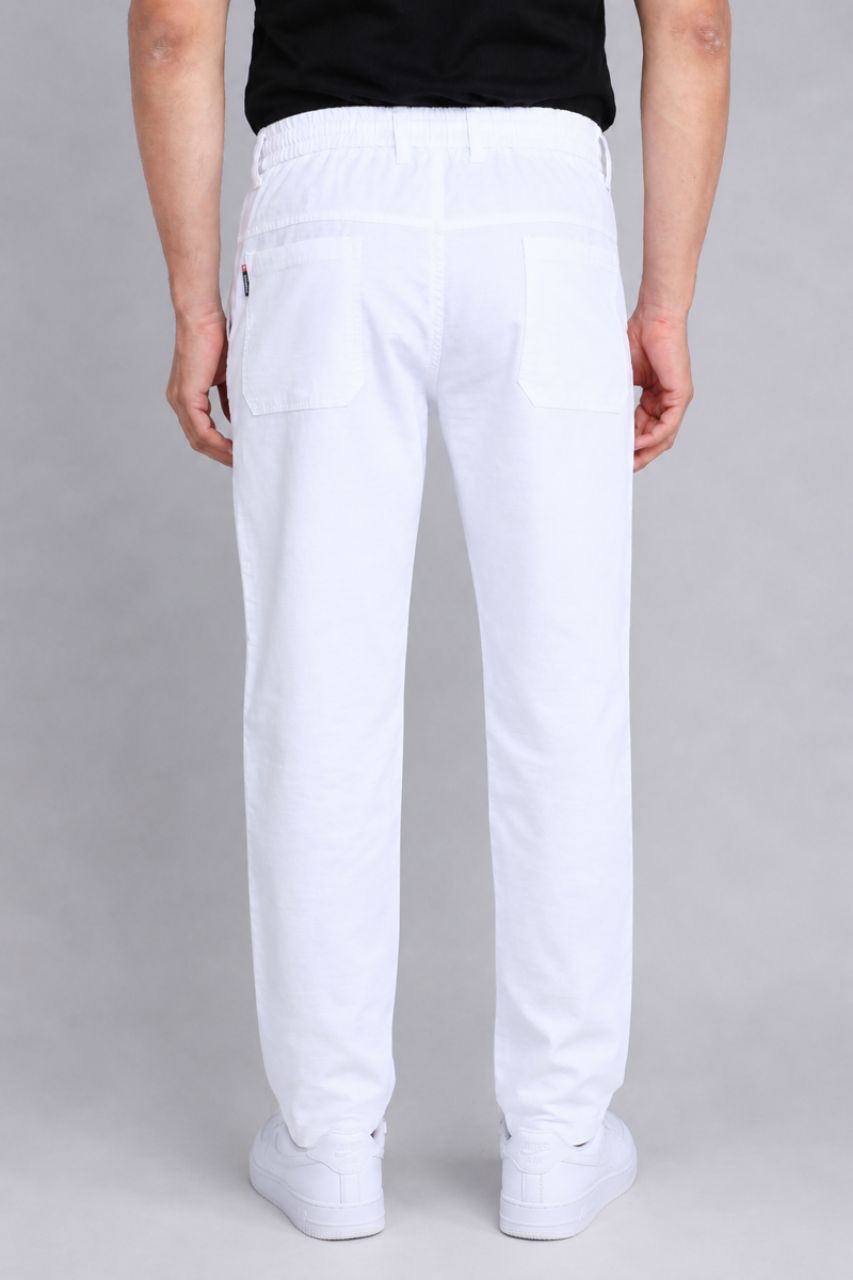 White Joggers Pants view 2