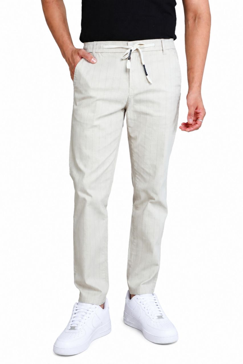 Beige Joggers Pants view 3