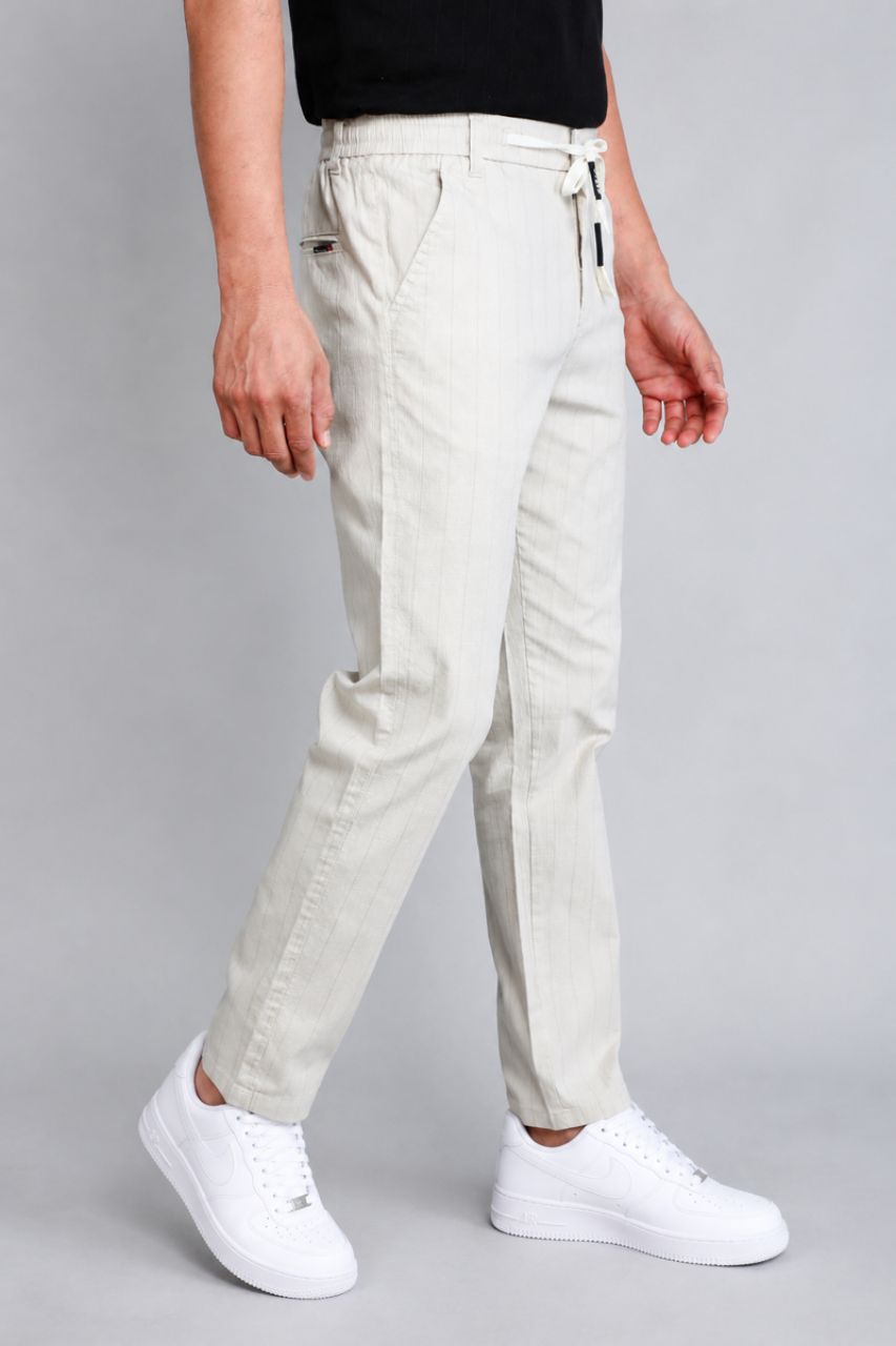 Beige Joggers Pants view 2