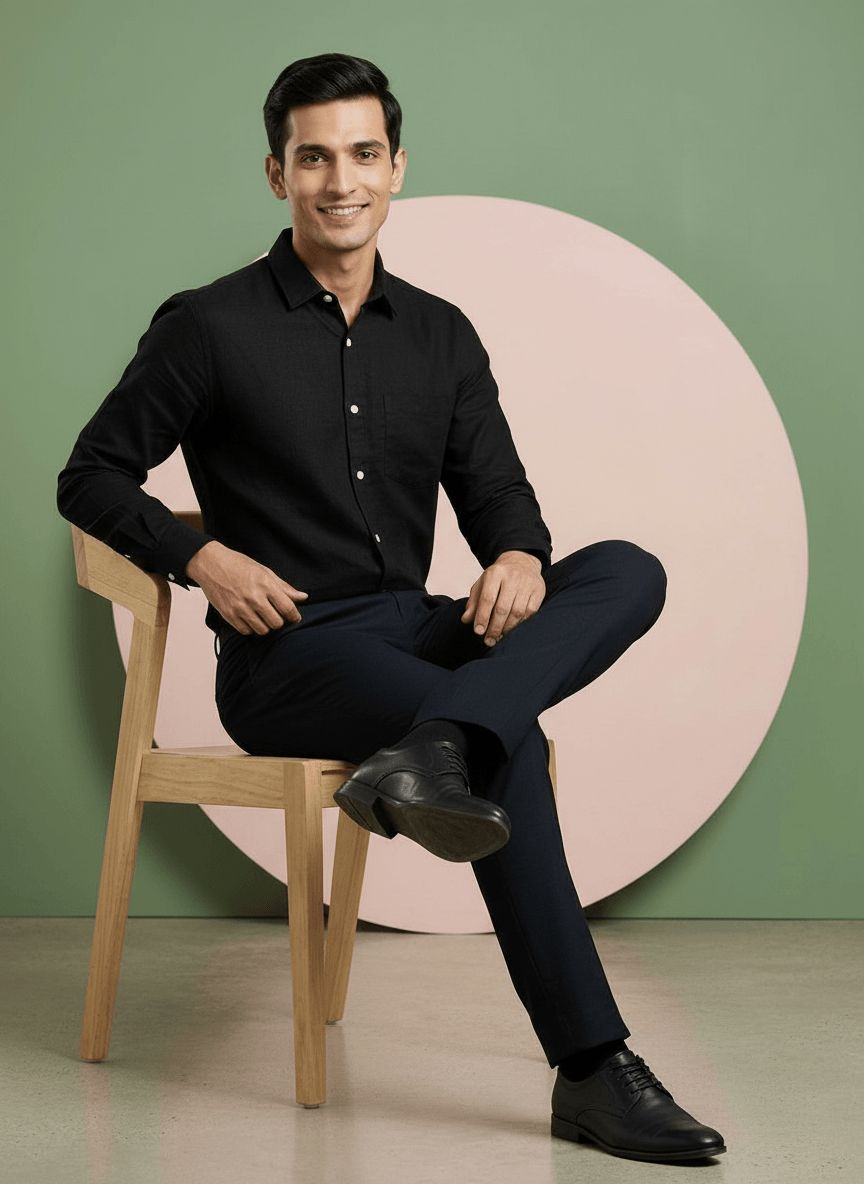 Black Premium Casual Shirt view 2