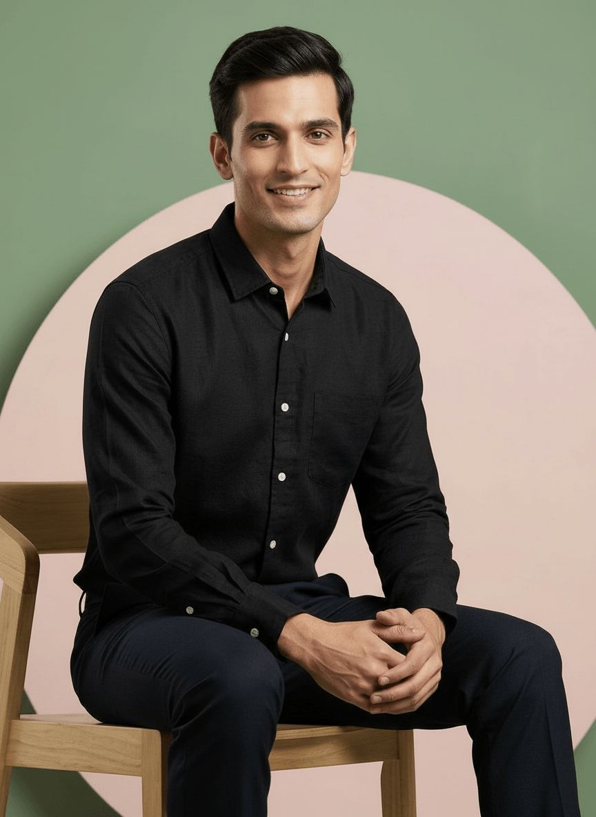 Black Premium Casual Shirt view 5