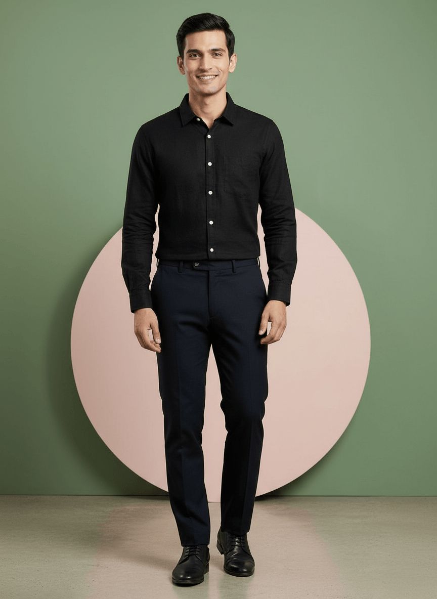 Black Premium Casual Shirt view 3
