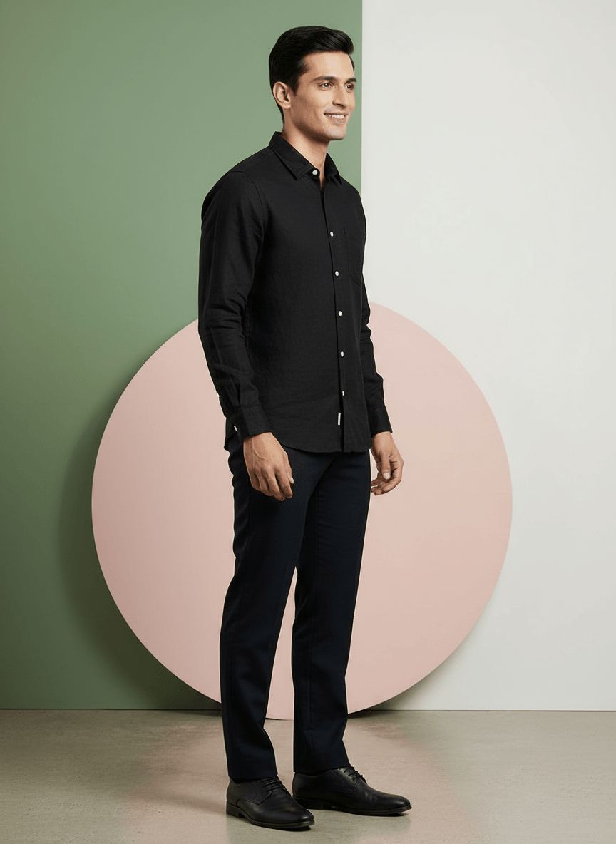 Black Premium Casual Shirt view 6