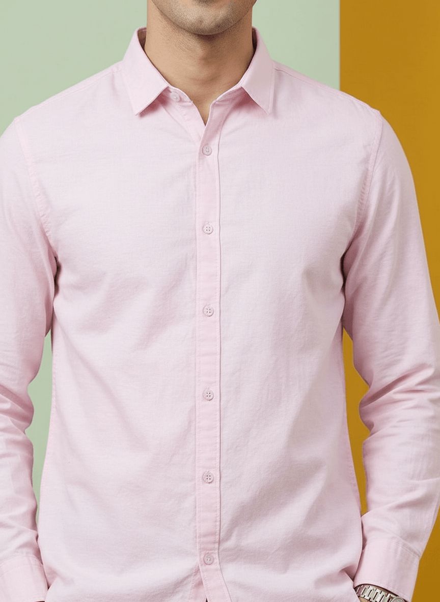 Premium Pink Casual Shirt view 3
