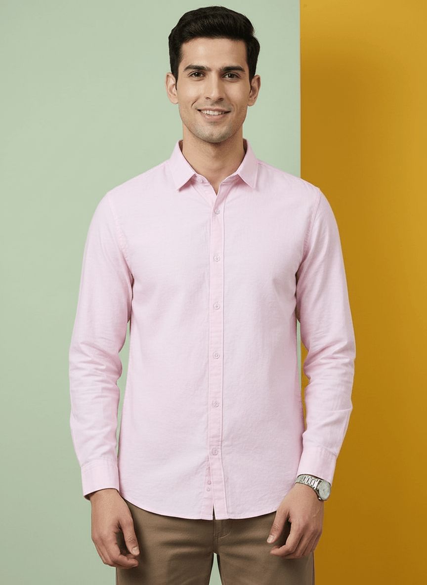 Premium Pink Casual Shirt view 8