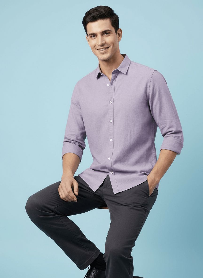 Purple Premium Casual Shirt view 2