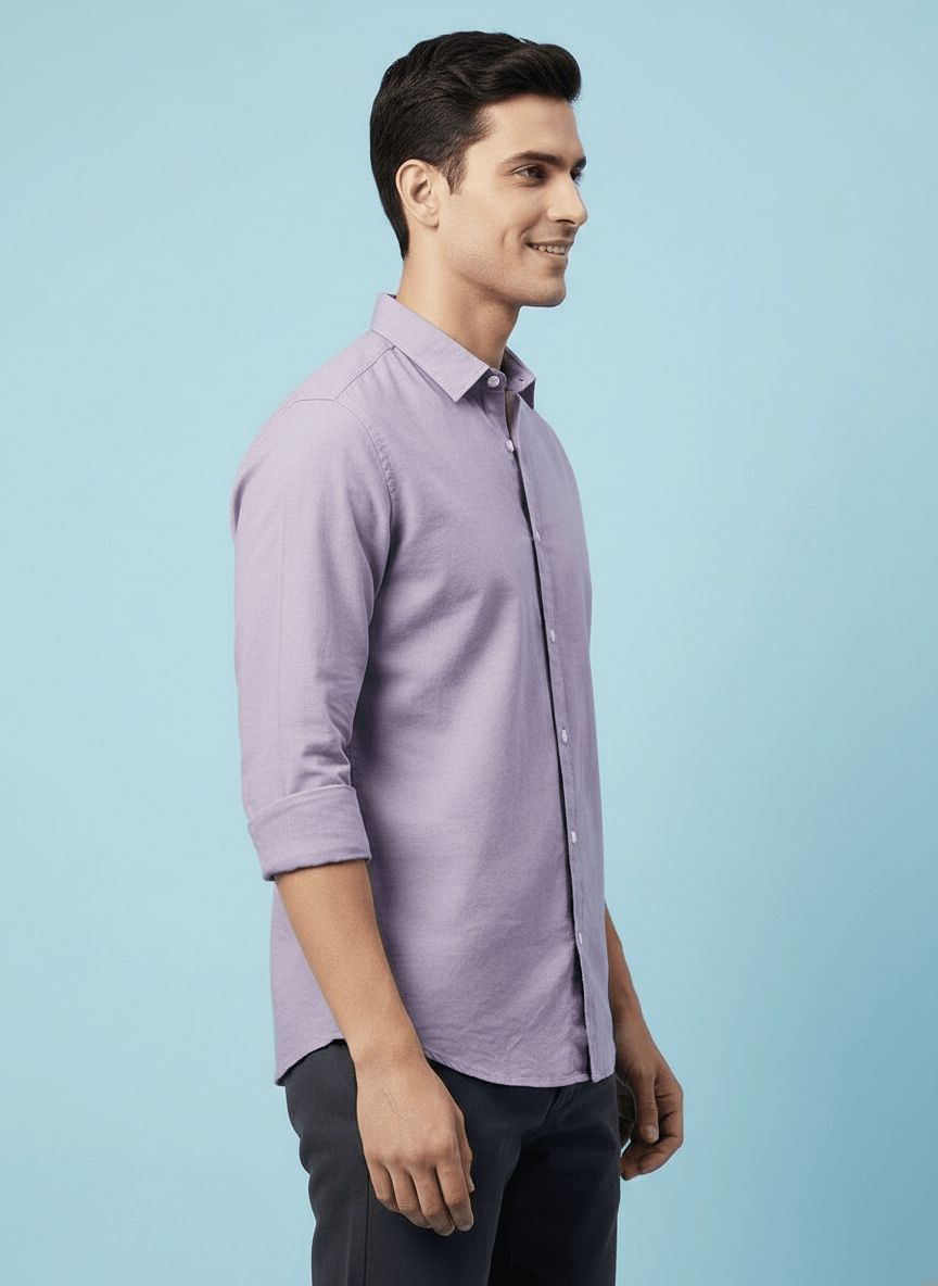 Purple Premium Casual Shirt view 6