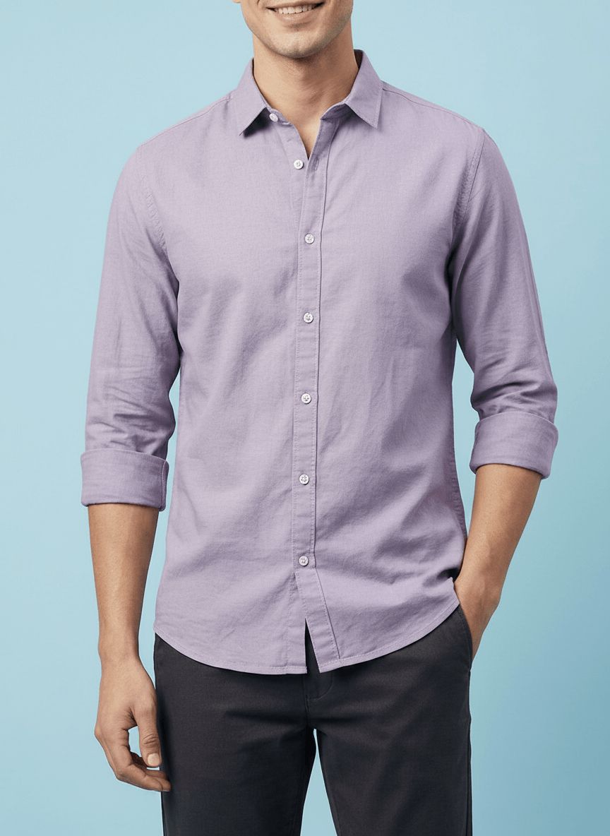 Purple Premium Casual Shirt view 4