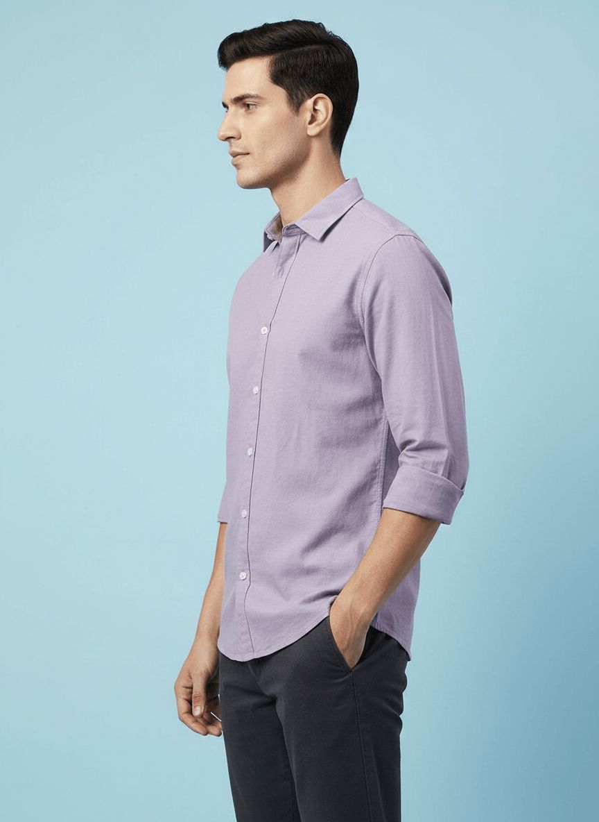 Purple Premium Casual Shirt view 7
